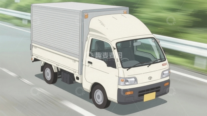 高清大图下载【趣麦麦图】日漫风格路上的小货车3