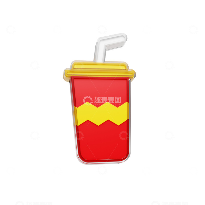 高清大图下载【趣麦麦图】冷饮3D卡通插画免抠透明png图片素材