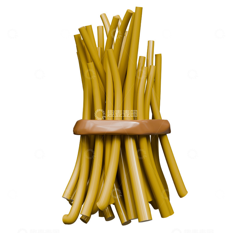 高清大图下载【趣麦麦图】-吸管3D卡通图标免抠透明png图片素材