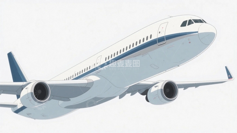 高清大图下载【趣麦麦图】漫画风格交通工具飞机