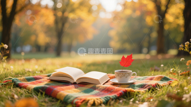 高清大图下载【趣麦麦图】秋日野餐静谧时光3