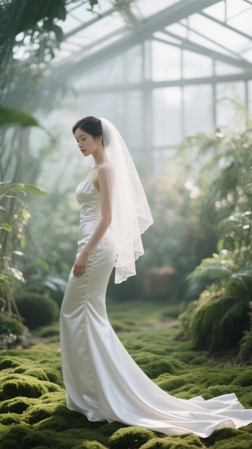 温室森系浪漫婚纱2