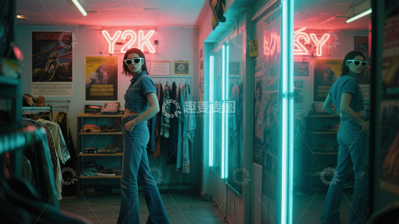 高清大图下载【趣麦麦图】复古潮店时尚镜像3