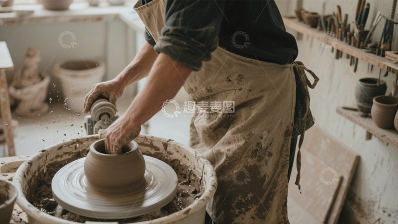 高清大图下载【趣麦麦图】陶艺手工创作时光1