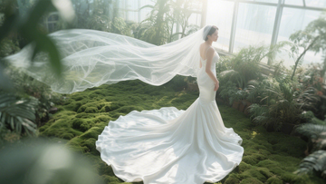 温室森系浪漫婚纱