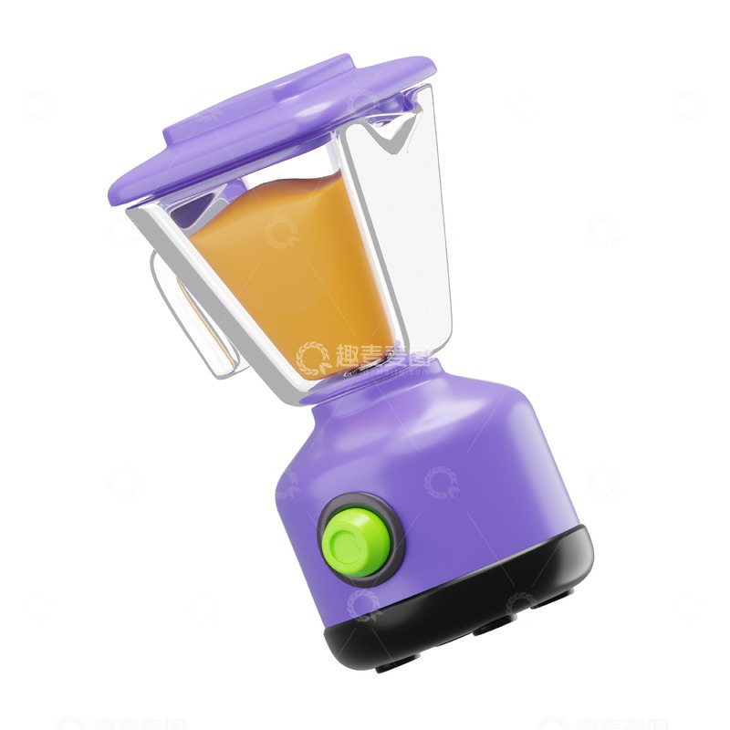 高清大图下载【趣麦麦图】搅拌机3D卡通图标免抠透明png图片素材5