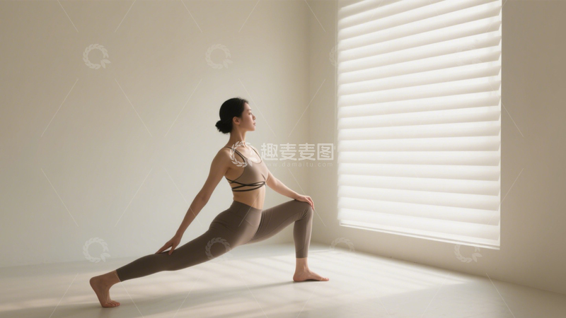 高清大图下载【趣麦麦图】阳光瑜伽伸展空间