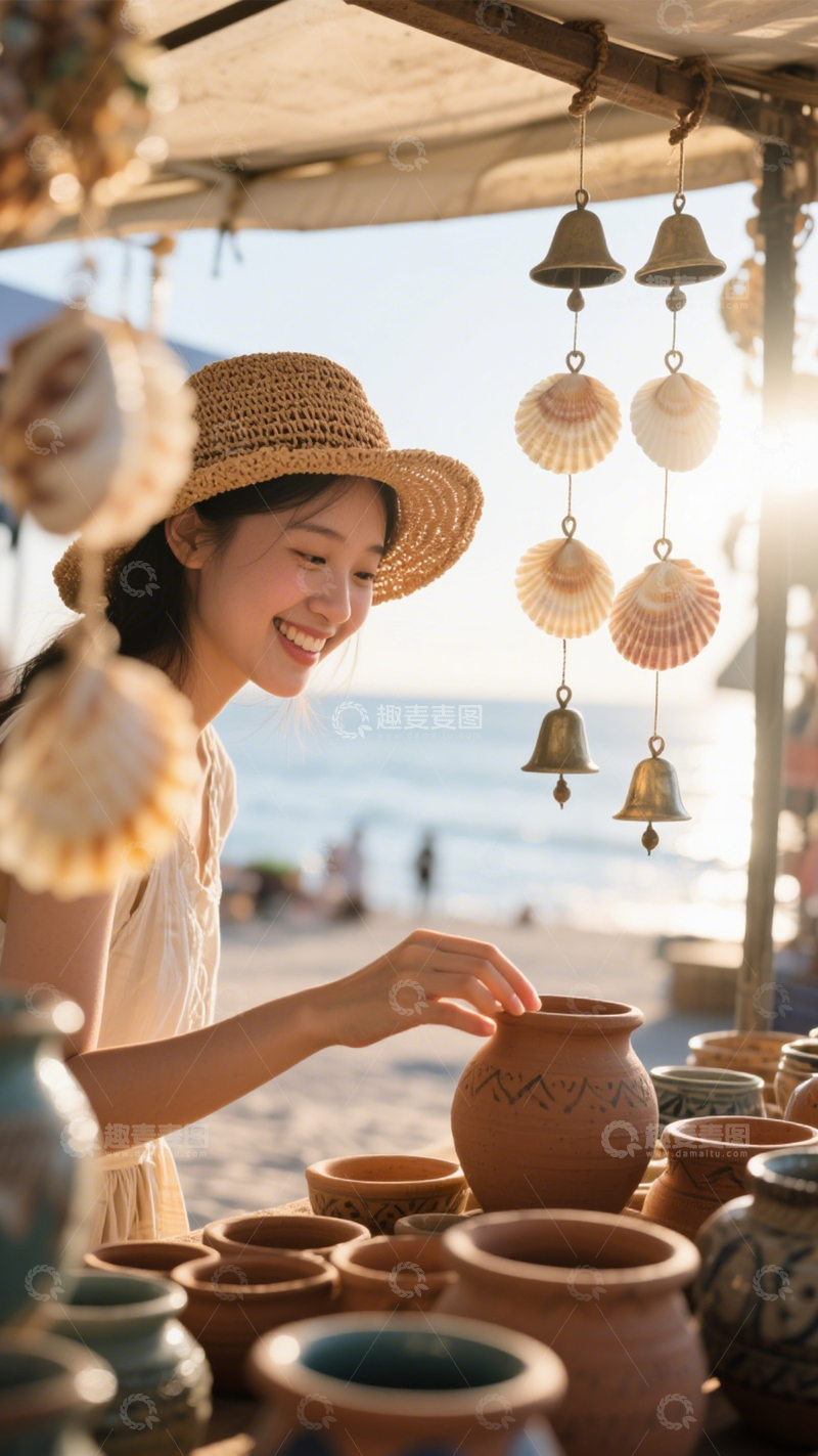 高清大图下载【趣麦麦图】海滨市集陶艺时光3