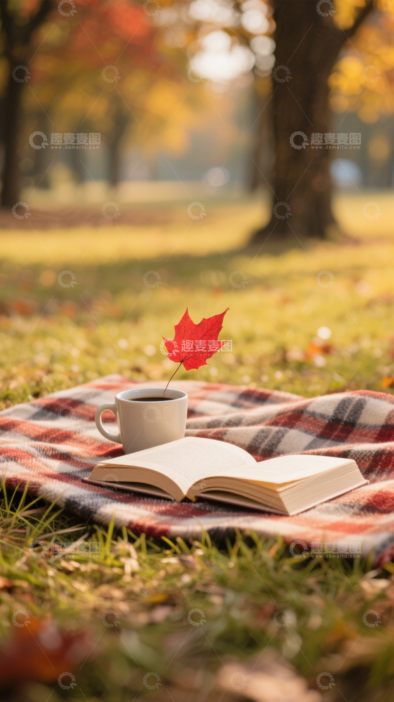 高清大图下载【趣麦麦图】秋日野餐静谧时光