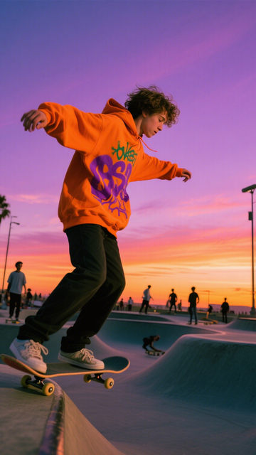 日落滑板青春活力3