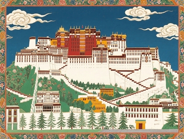 唐卡风格雄伟的布达拉宫1