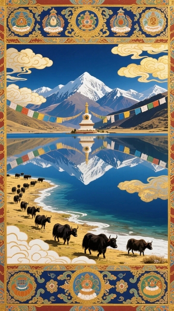 唐卡风情心中的圣湖2