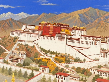 唐卡风格雄伟的布达拉宫3