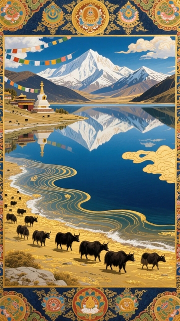 唐卡风情心中的圣湖