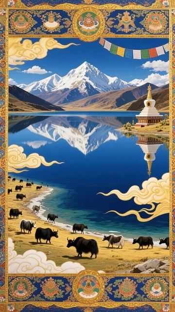 唐卡风情心中的圣湖3