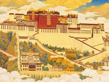 唐卡风格雄伟的布达拉宫2