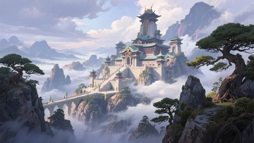 奇幻的山顶宫殿