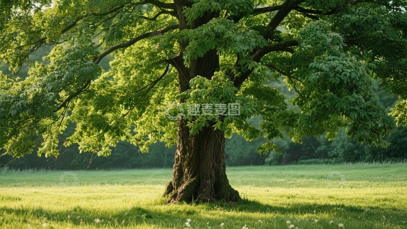 高清大图下载【趣麦麦图】草原上的一颗大树5