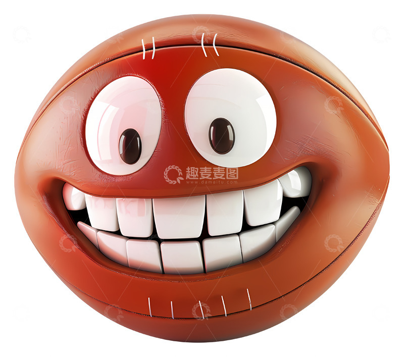 高清大图下载【趣麦麦图】微笑的篮球角色3D插画免抠透明png素材