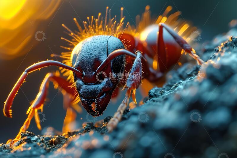 高清大图下载【趣麦麦图】蚂蚁的显微图像(整个坐垫)