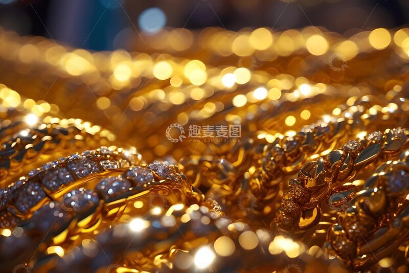 高清大图下载【趣麦麦图】迪拜黄金市场的金手镯