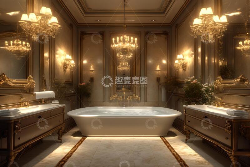 高清大图下载【趣麦麦图】莫斯科豪华酒店的浴室