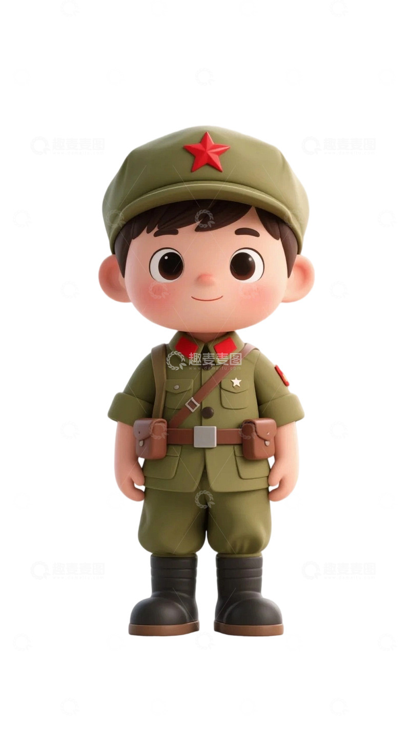 高清大图下载【趣麦麦图】免扣png人物军人建党节建军节10