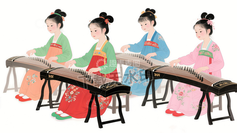 高清大图下载【趣麦麦图】少儿古筝培训