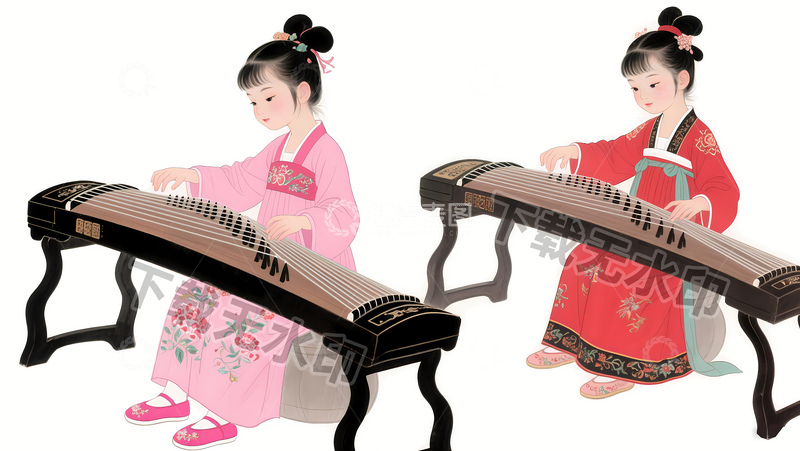 高清大图下载【趣麦麦图】少儿古筝培训1