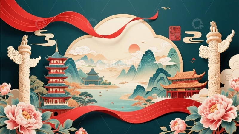 高清大图下载【趣麦麦图】中国风国潮插画艺术插画3