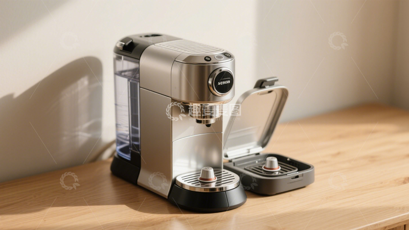 高清大图下载【趣麦麦图】胶囊咖啡机萃取咖啡