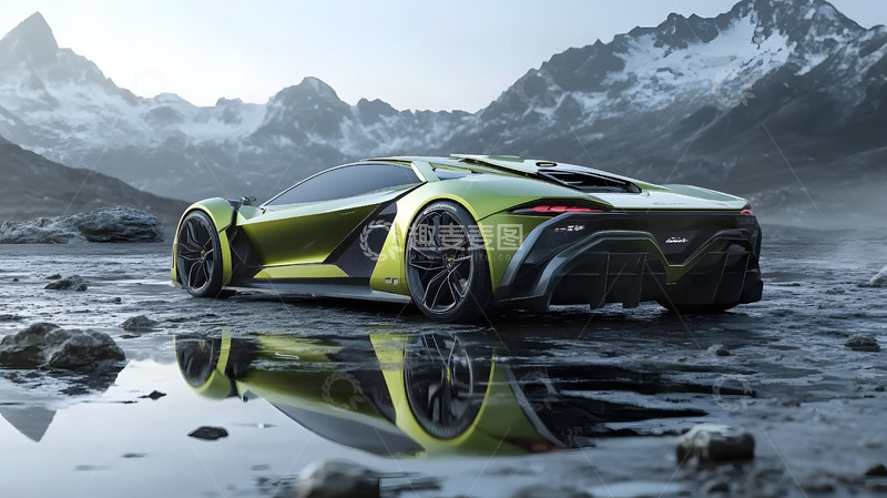 高清大图下载【趣麦麦图】跑车户外广告拍摄1