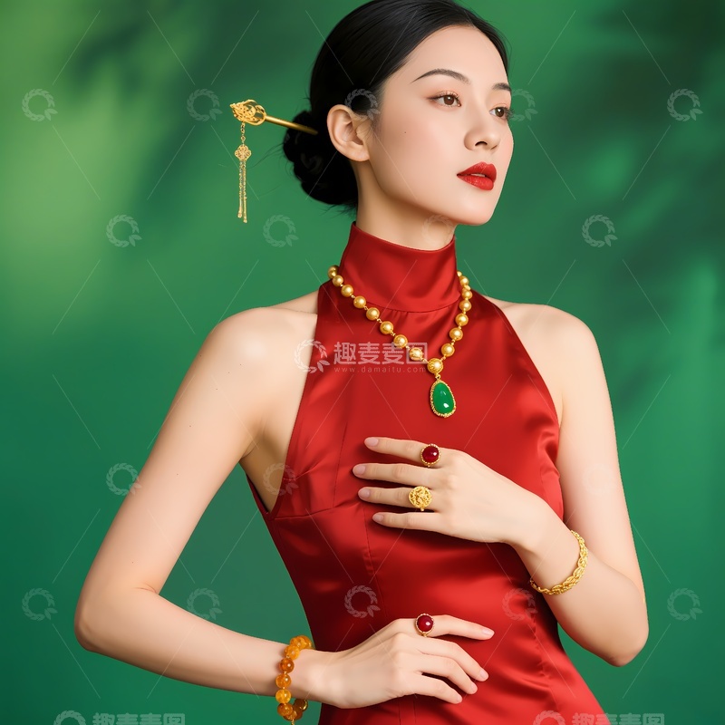 高清大图下载【趣麦麦图】黄金首饰代言人2