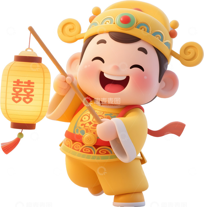 卡通立体中式神仙