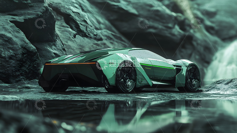 高清大图下载【趣麦麦图】跑车户外广告拍摄