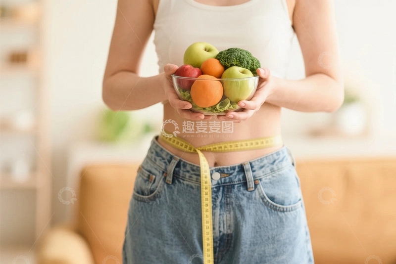 高清大图下载【趣麦麦图】健康饮食减肥人物1