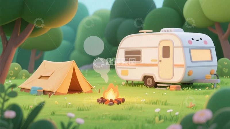 高清大图下载【趣麦麦图】旅游露营假期旅行1