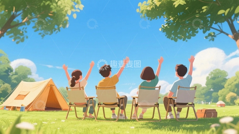 高清大图下载【趣麦麦图】旅游露营假期旅行3