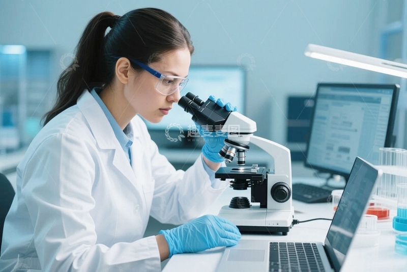 高清大图下载【趣麦麦图】科学实验背景人物12