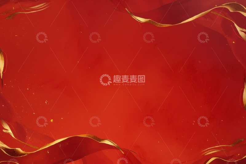 高清大图下载【趣麦麦图】简约大气红色电商金色条纹背景