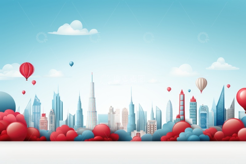 高清大图下载【趣麦麦图】手绘城市建筑边框