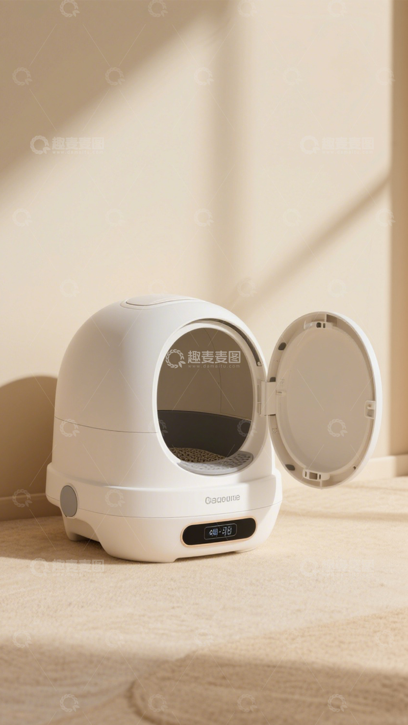 高清大图下载【趣麦麦图】智能猫砂盆宠爱护理