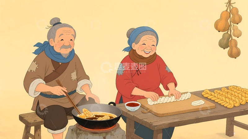 高清大图下载【趣麦麦图】麻花的制作过程