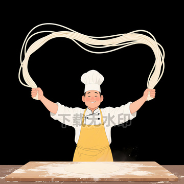 拉面师傅插画