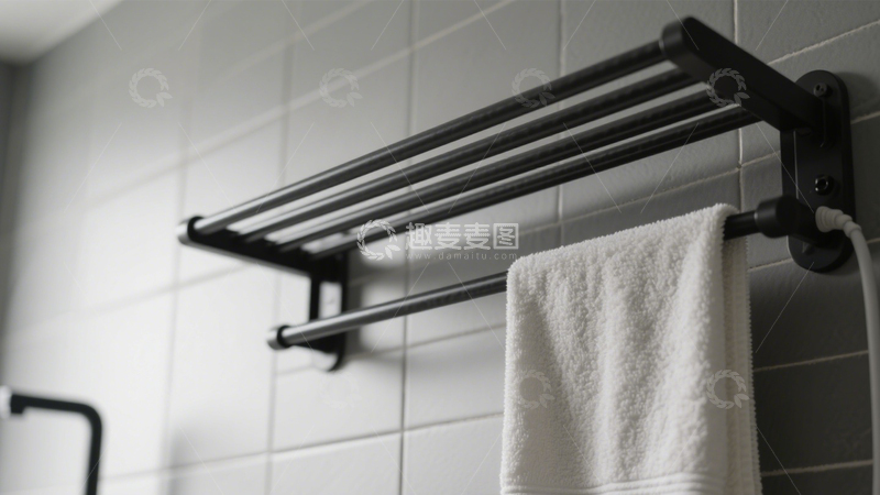 高清大图下载【趣麦麦图】电热毛巾架浴室烘干2