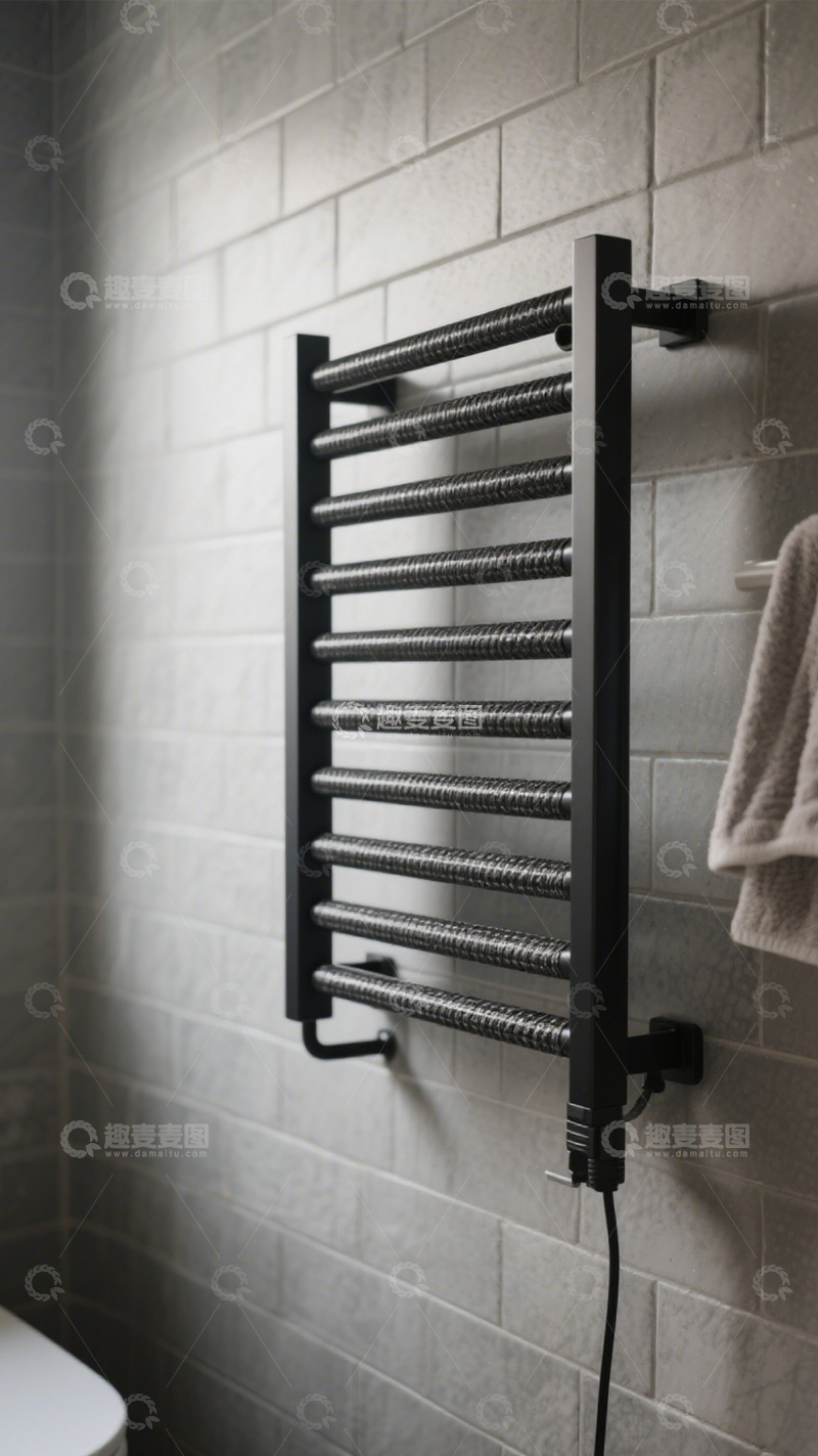高清大图下载【趣麦麦图】电热毛巾架浴室烘干