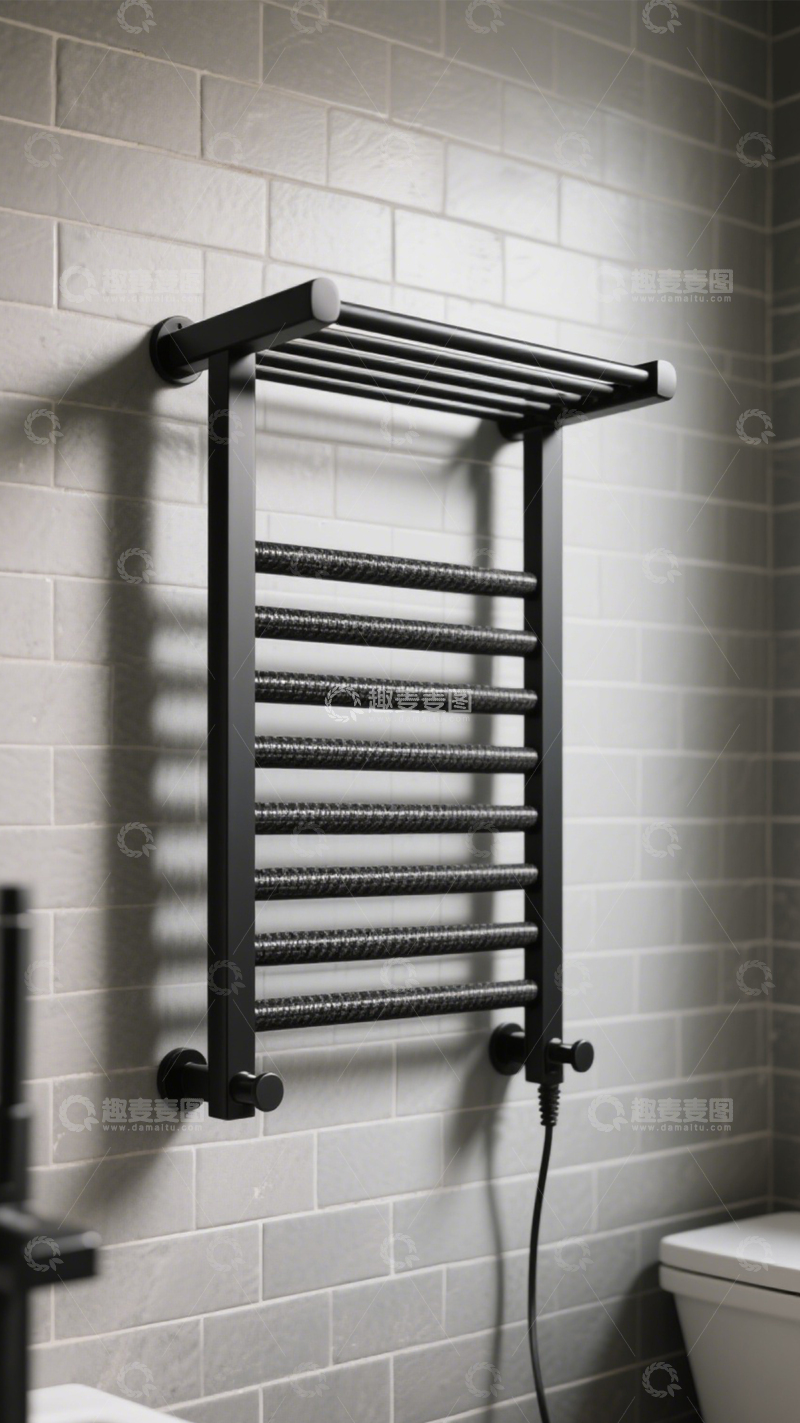 高清大图下载【趣麦麦图】电热毛巾架浴室烘干3