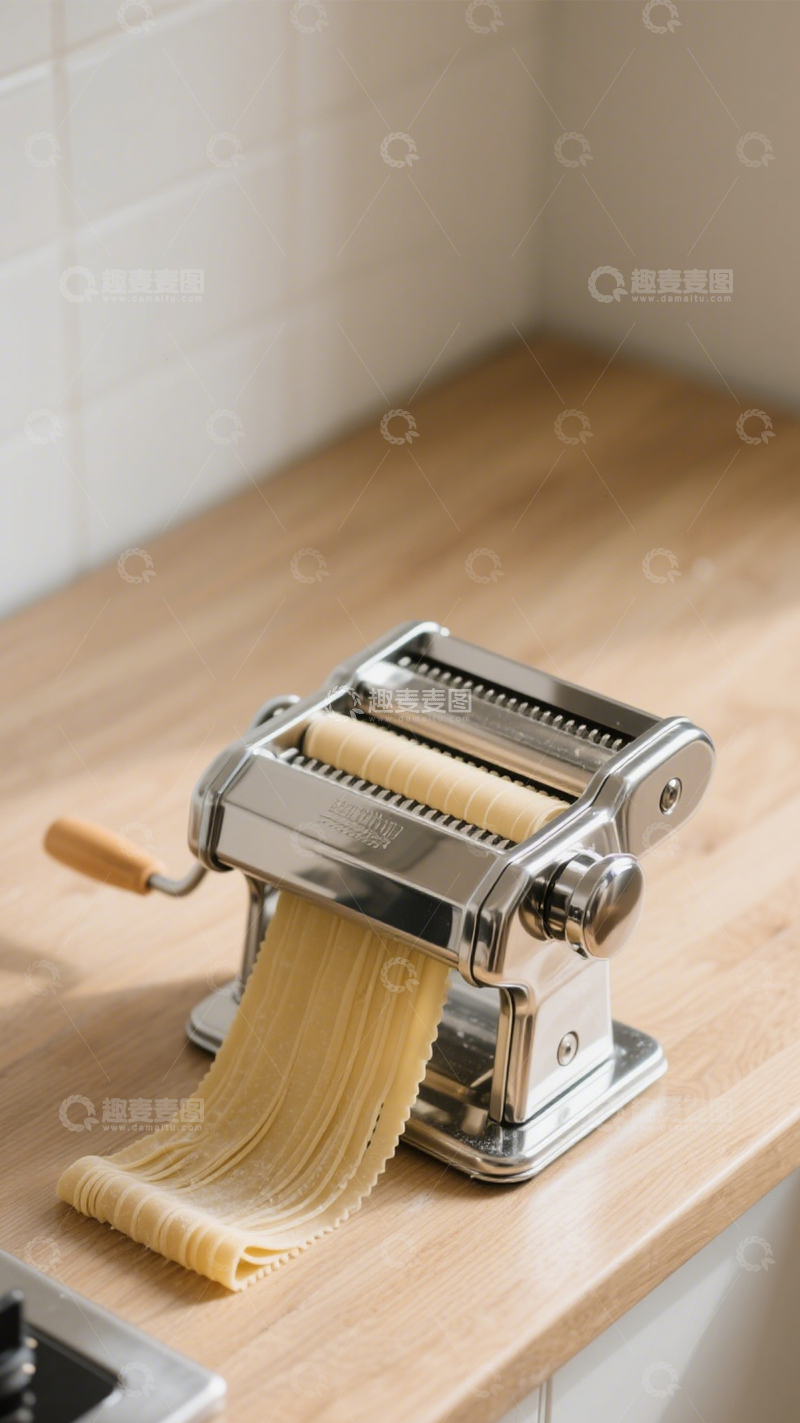 高清大图下载【趣麦麦图】手动面条机厨房压面3