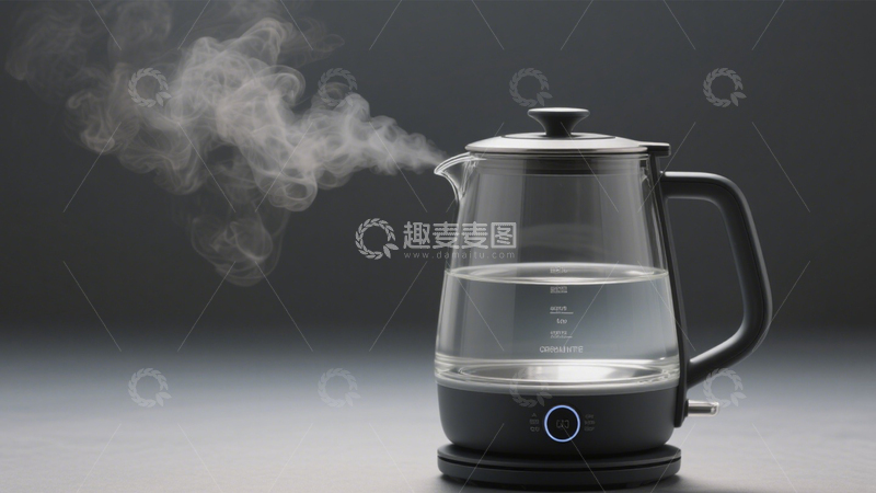 高清大图下载【趣麦麦图】电热水壶玻璃智能控温