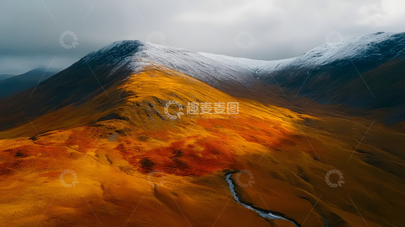 高清大图下载【趣麦麦图】文艺风北欧高山丘壑风景